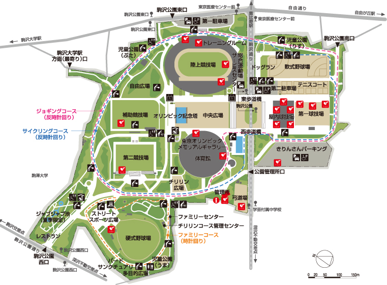 駒沢　駒沢公園　案内図