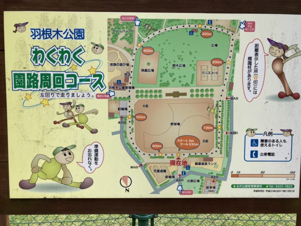 東松原　羽根木公園　ランニングコース